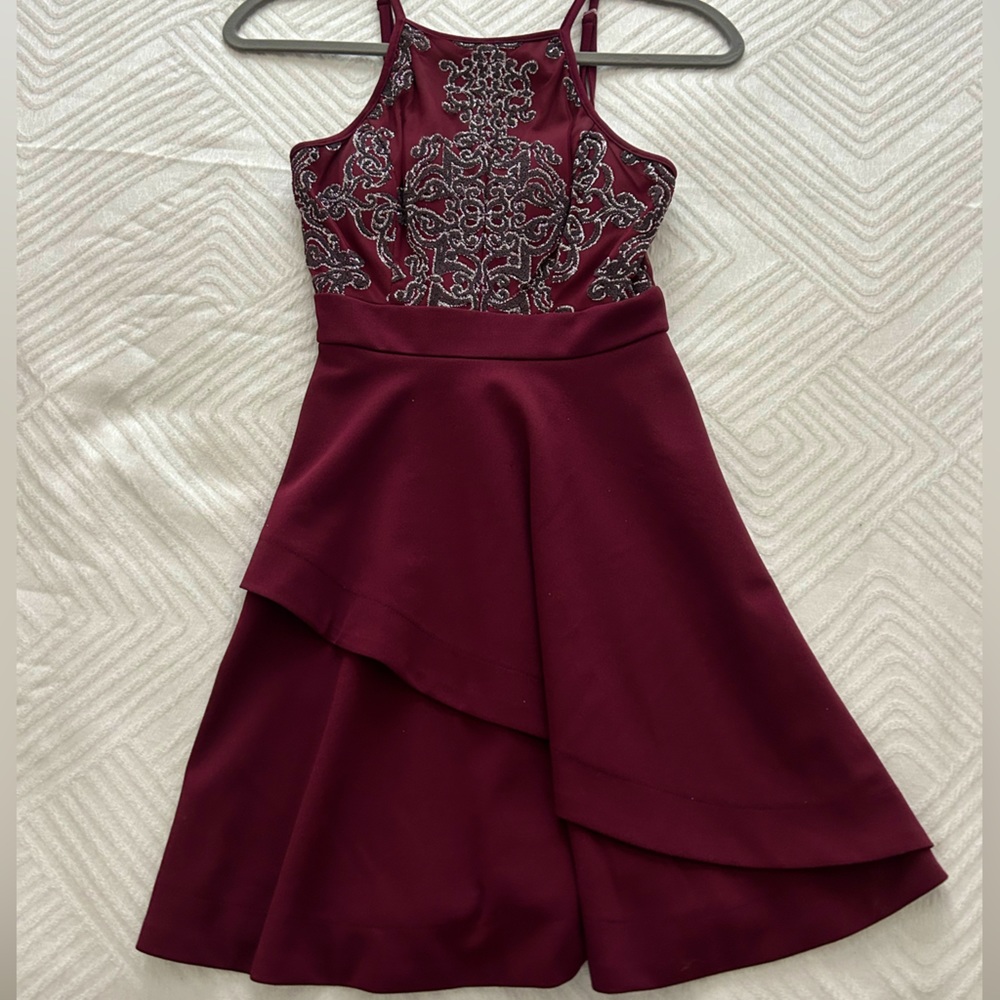 Burgundy Sequin Dress